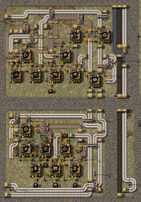 Factories for belts and inserters;l slow, but steady