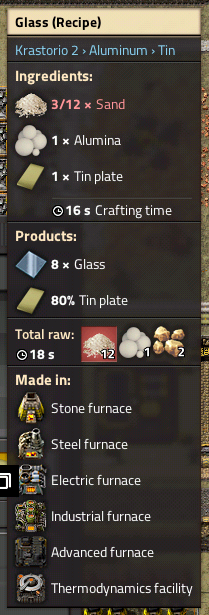 The recipe for glass
