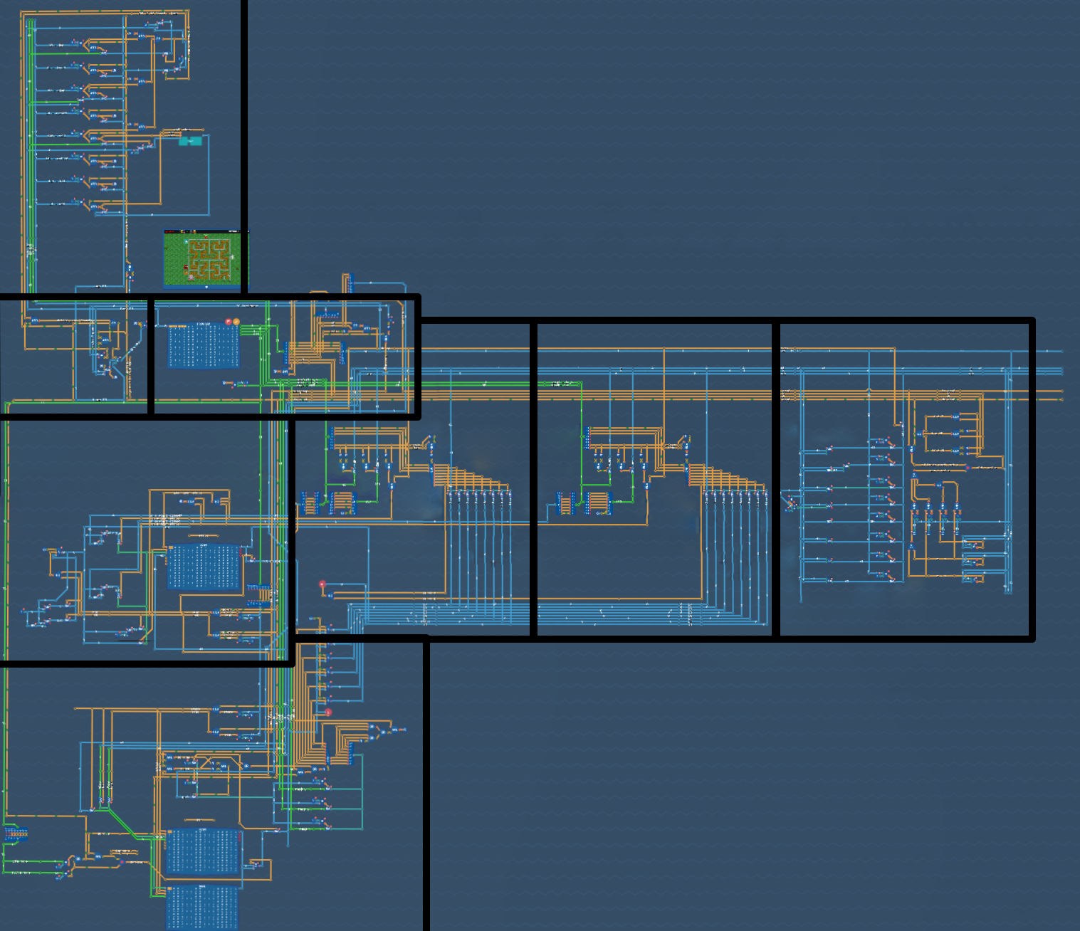 An image showing the entire virtual CPU, with regions marked on it