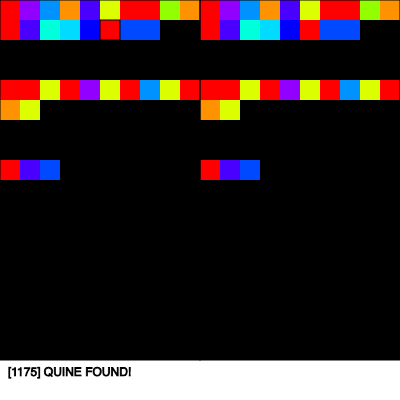 Hand written quine at cell size 20