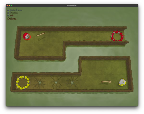 Demo level for crutches