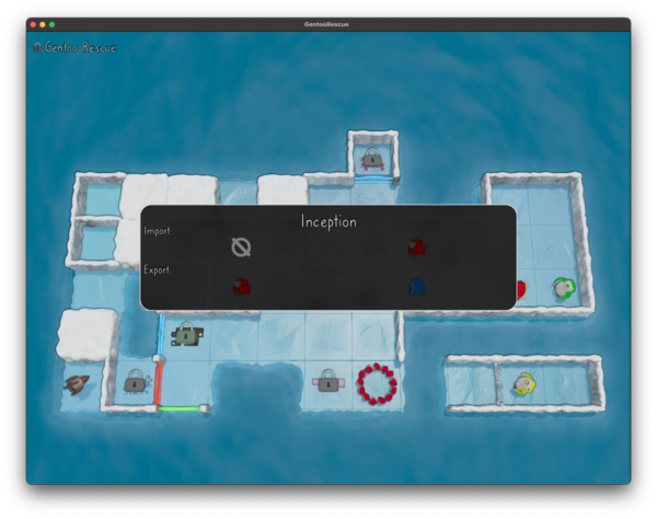 Show the main menu with the inception dialog