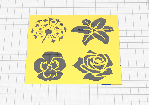 Flowers sliced in Cura