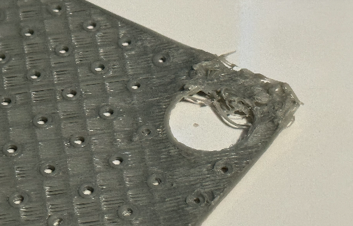 Picture of version 1 of the final product with adhesion problems